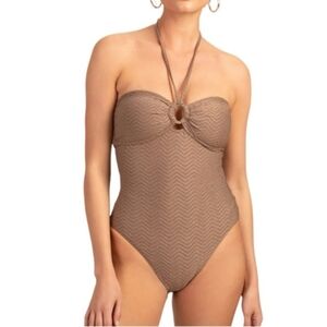 Trina Turk Brown One-Piece Swimsuit